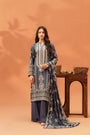 3 Piece Printed Linen Suit Unstitched Winter-24