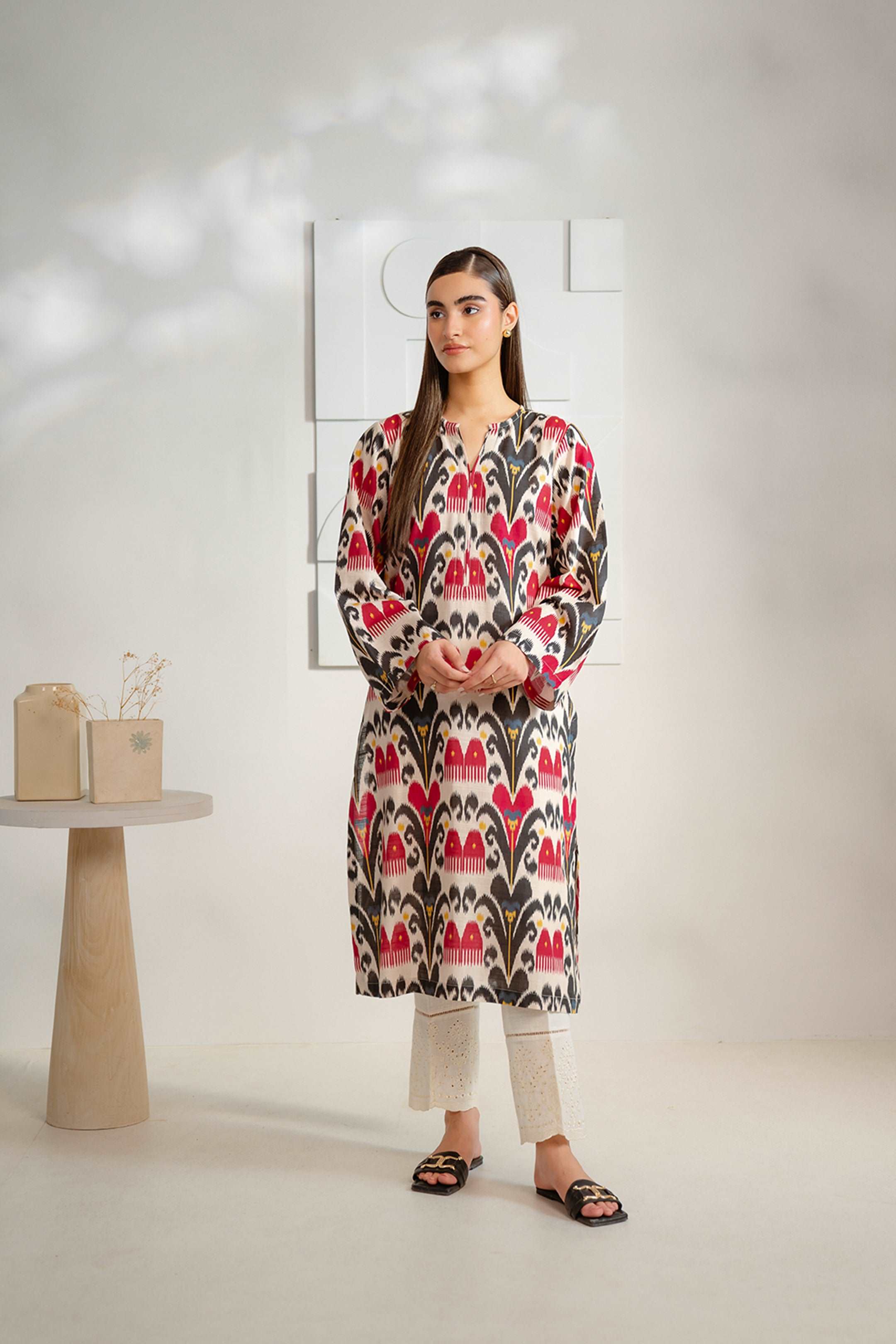 1 Piece Printed Khaddar Shirt Pret Winter-24