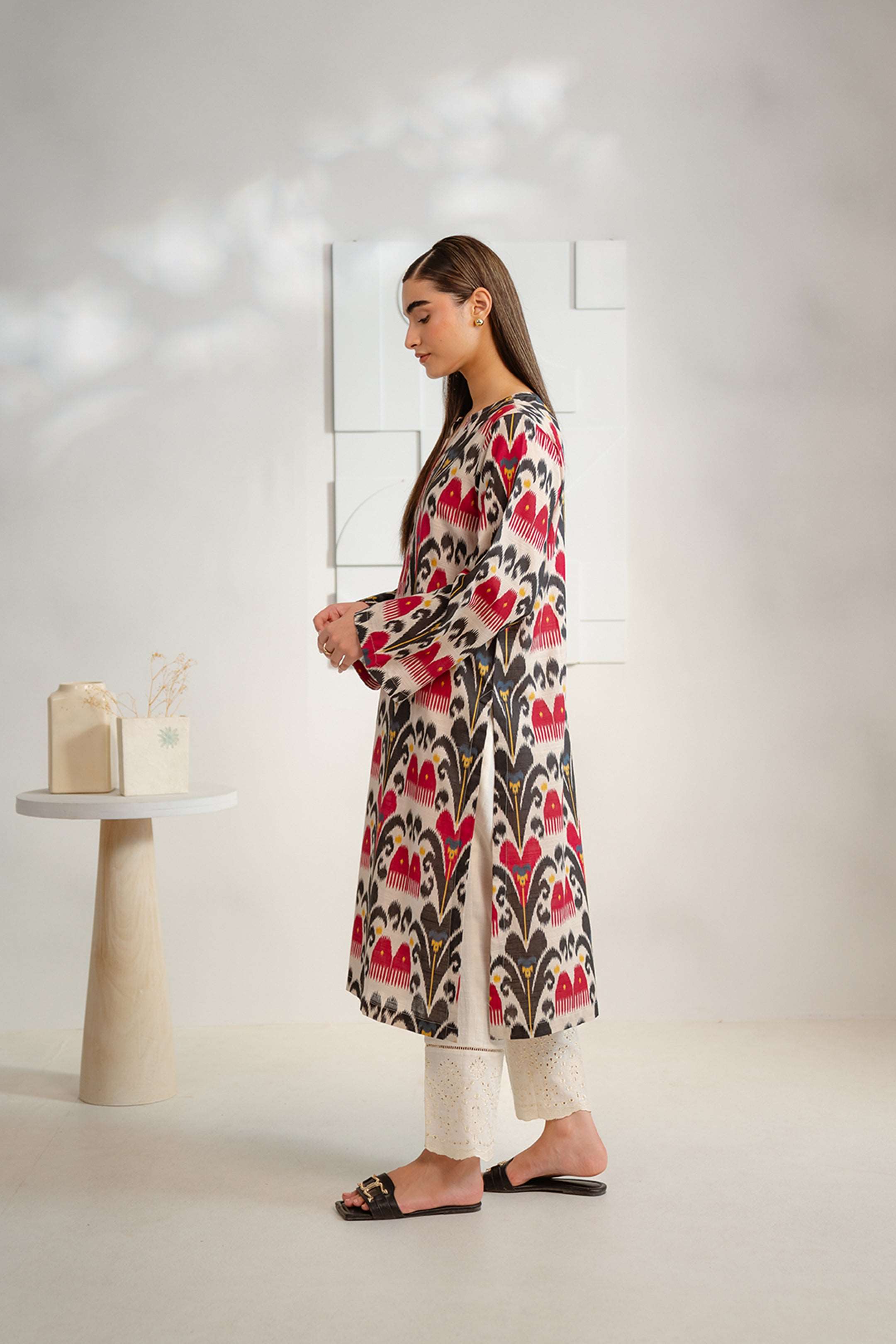 1 Piece Printed Khaddar Shirt Pret Winter-24