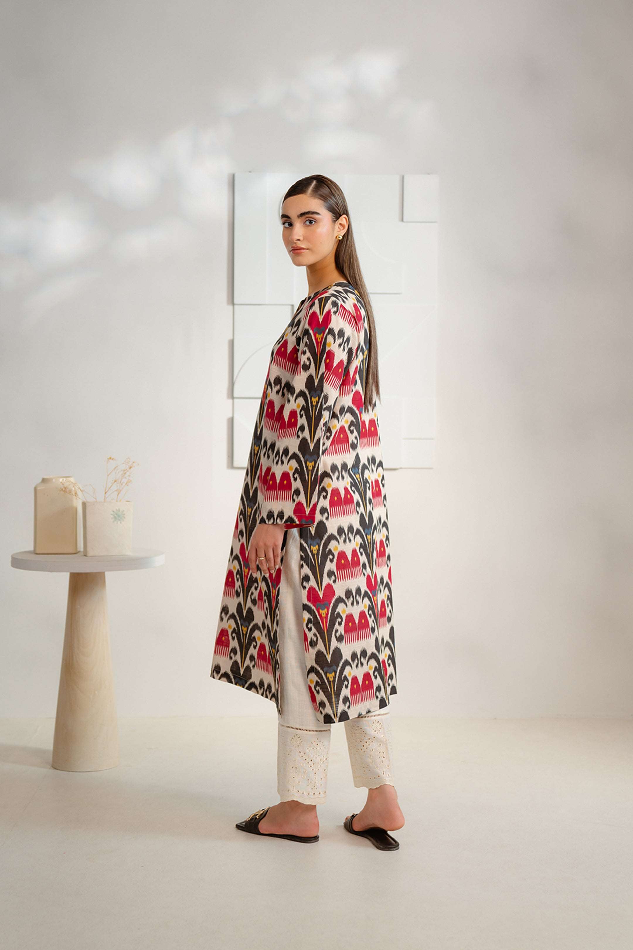 1 Piece Printed Khaddar Shirt Pret Winter-24