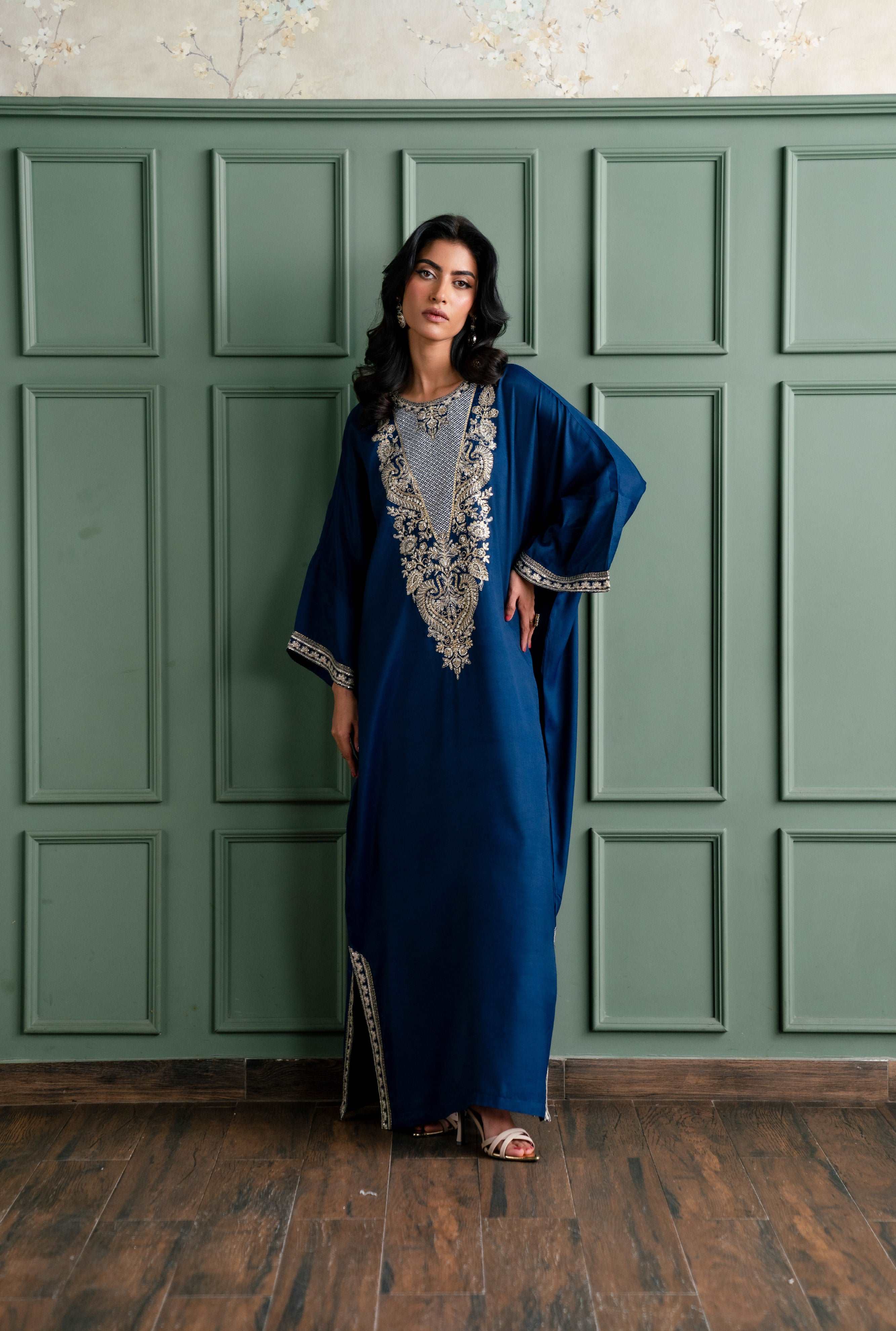 1 Piece Raw Silk Kaftan Pret Winter-24