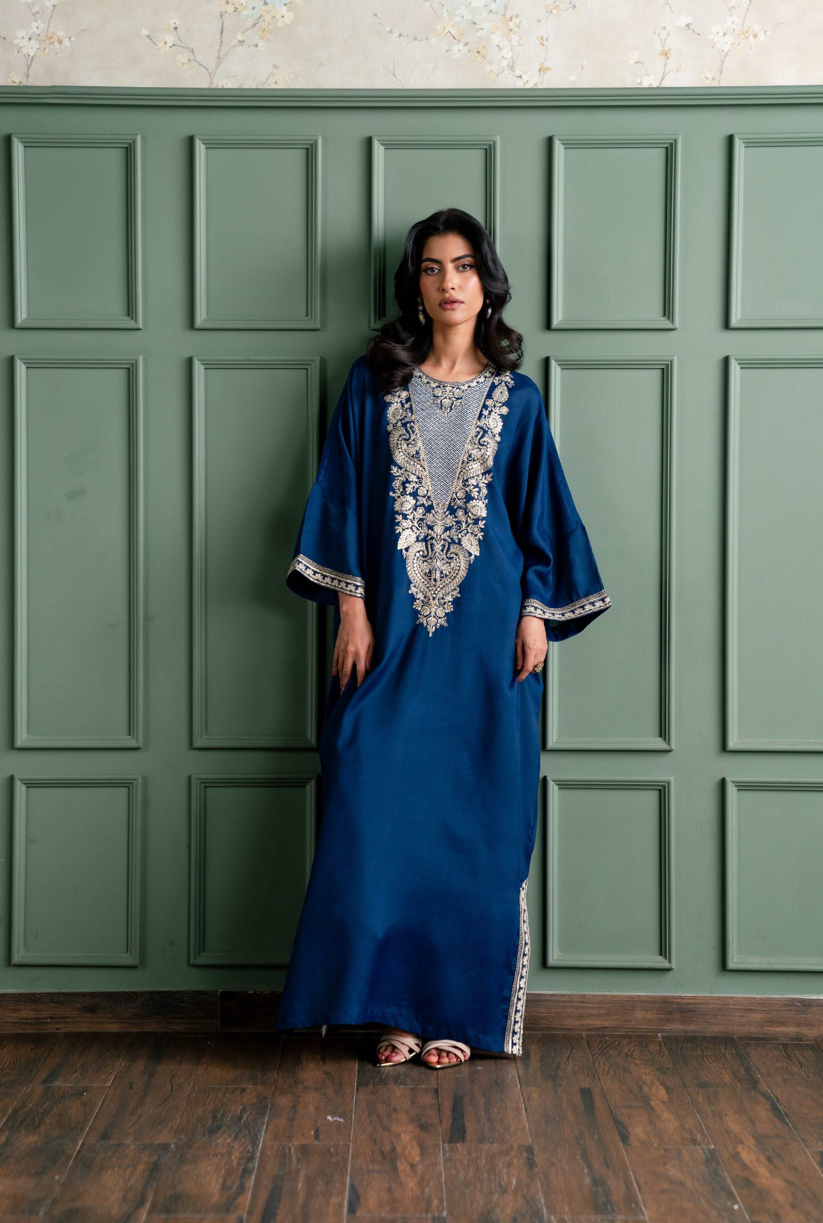 1 Piece Raw Silk Kaftan Pret Winter-24