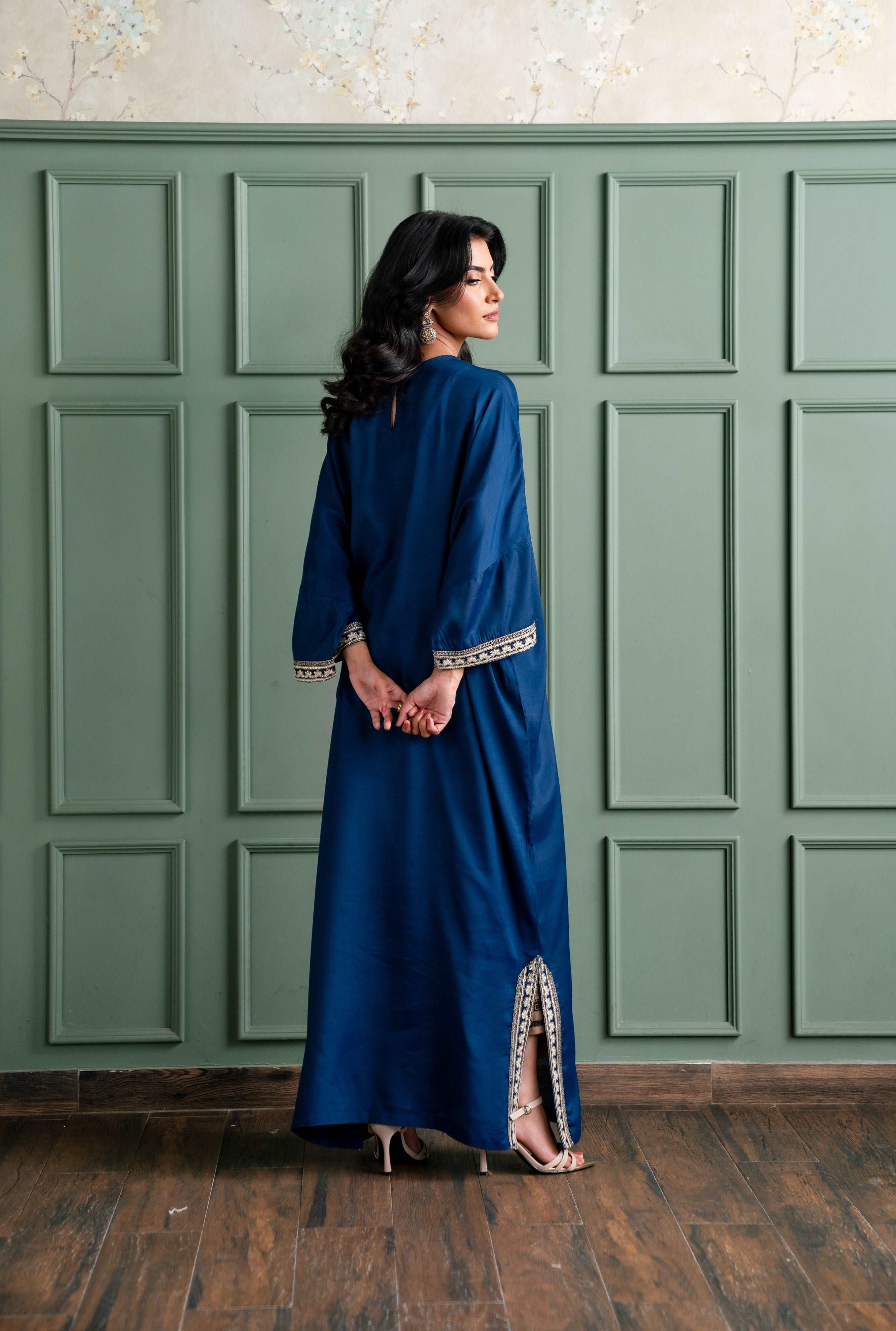 1 Piece Raw Silk Kaftan Pret Winter-24