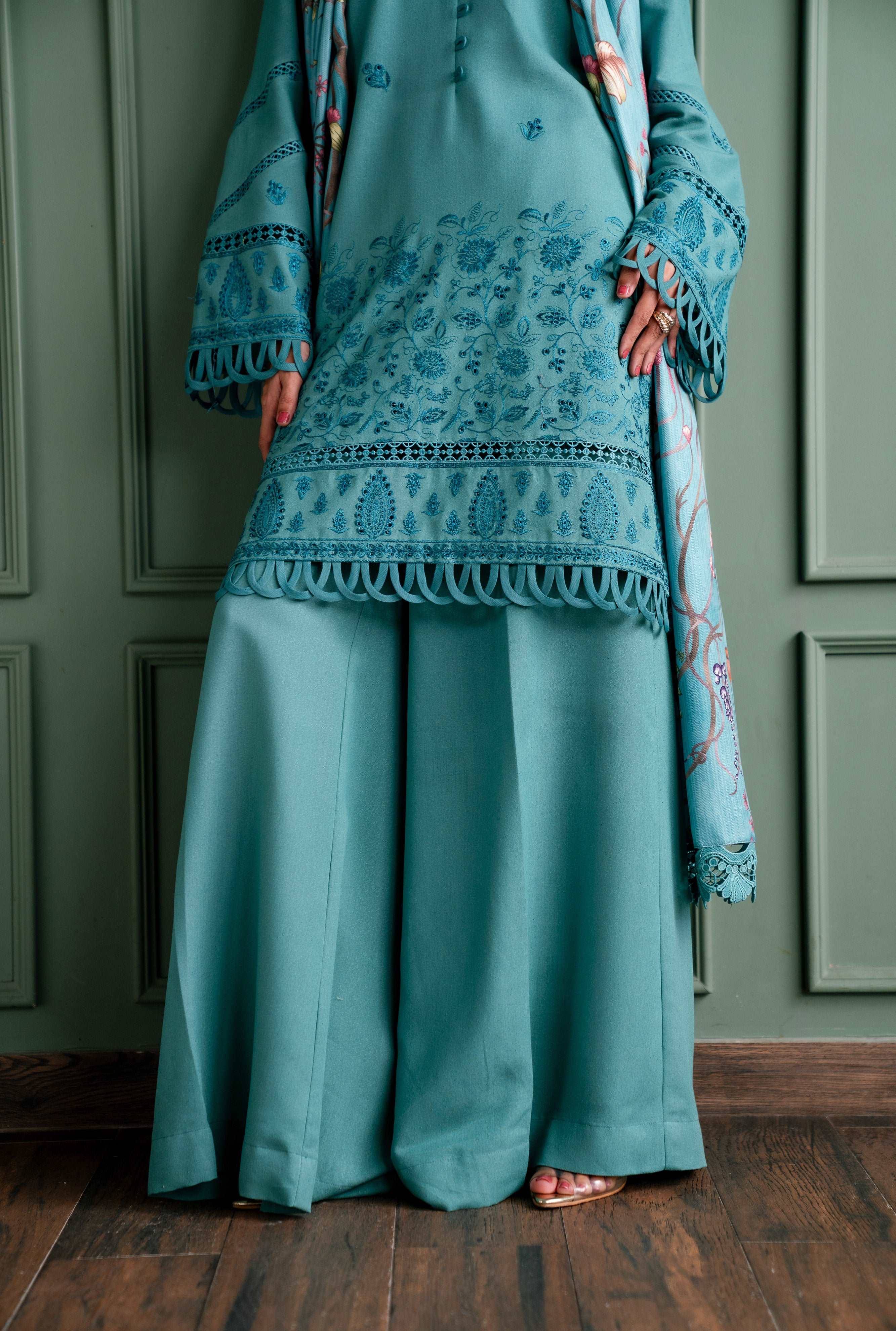 3 Piece Embroidered Karandi Suit Beyond East Official