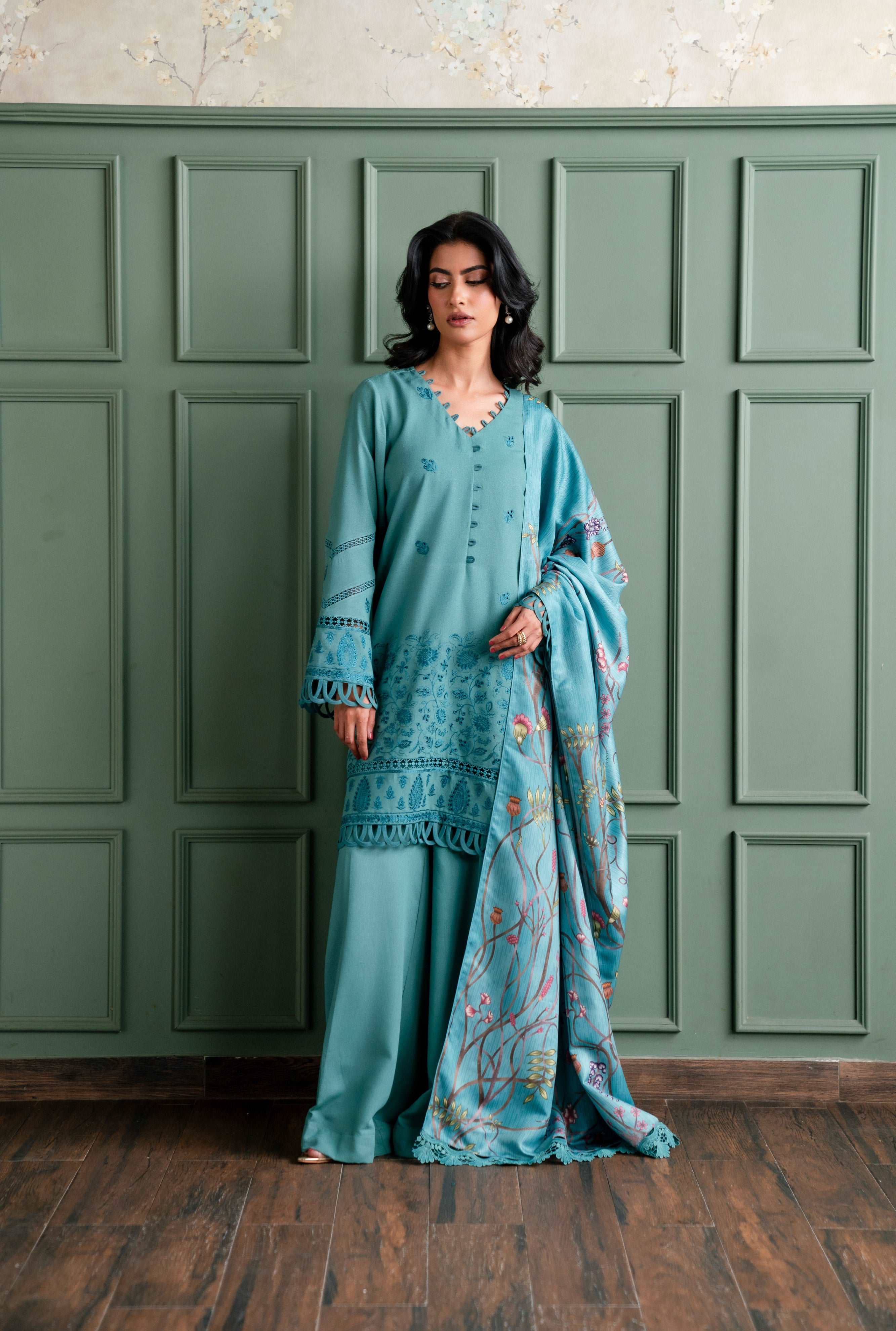 3 Piece Embroidered Karandi Suit Beyond East Official