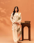 3 Piece Printed Karandi Suit Unstitched Winter-24