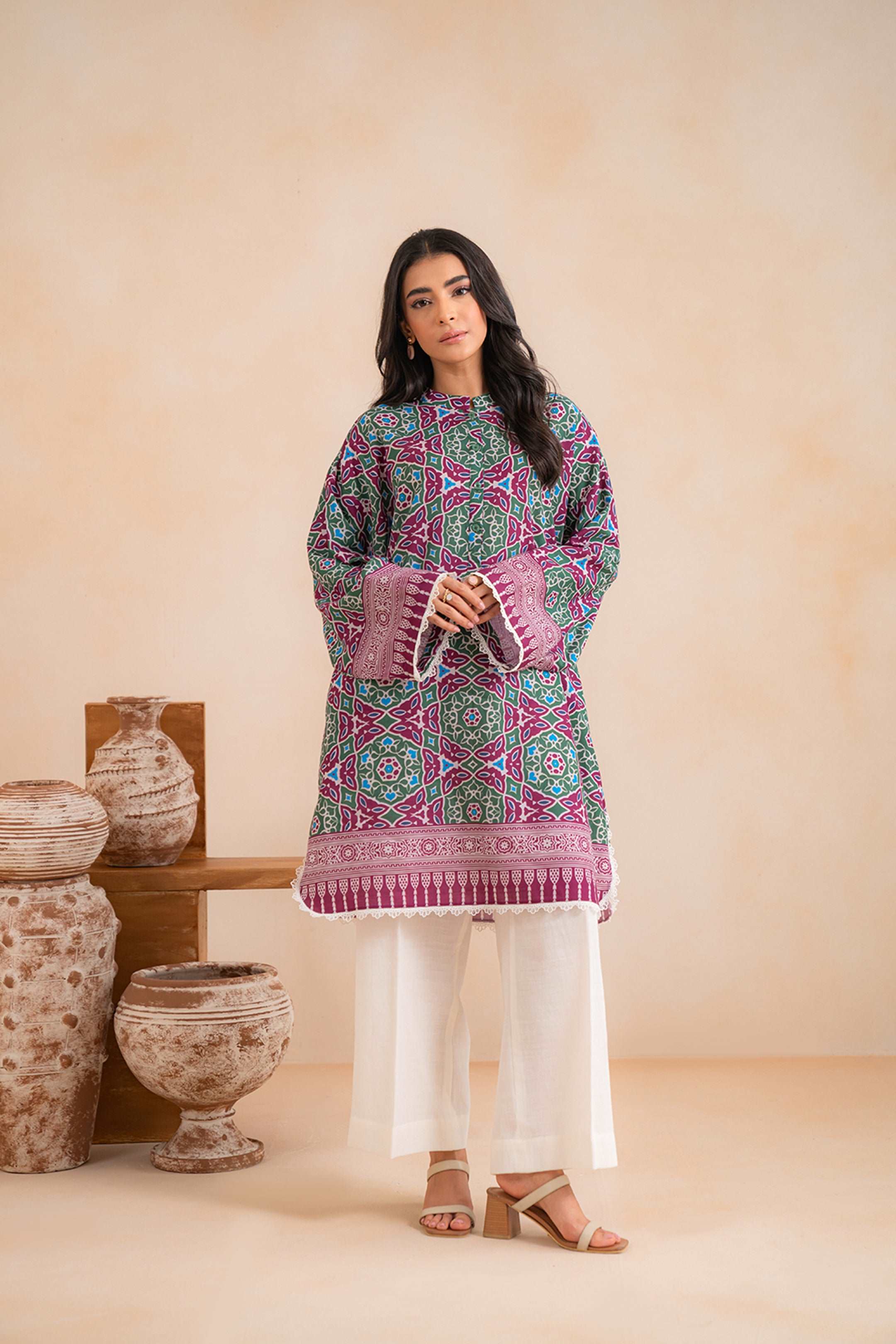 1 Piece Printed Khaddar Shirt Unstitched Winter-24