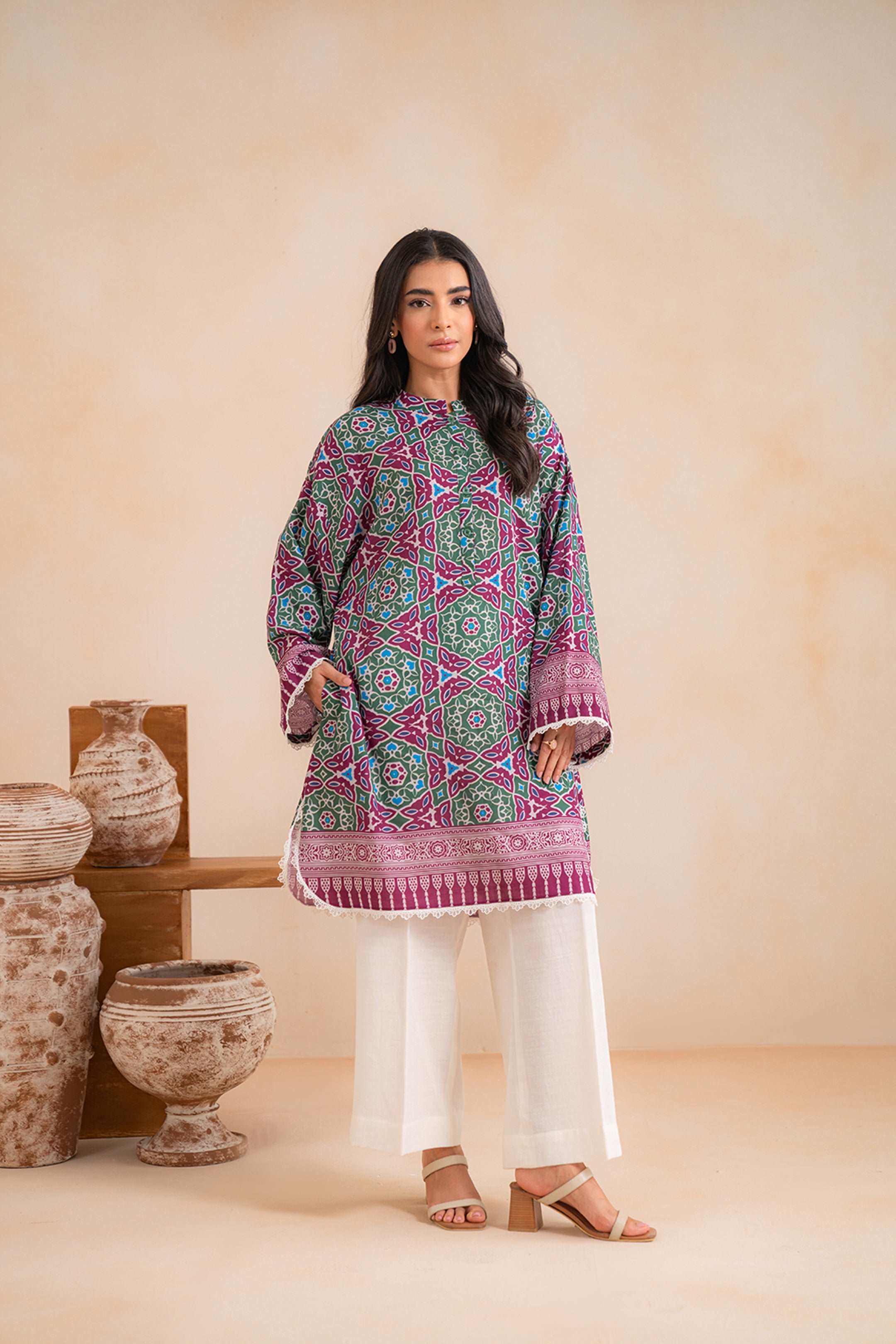 1 Piece Printed Khaddar Shirt Unstitched Winter-24