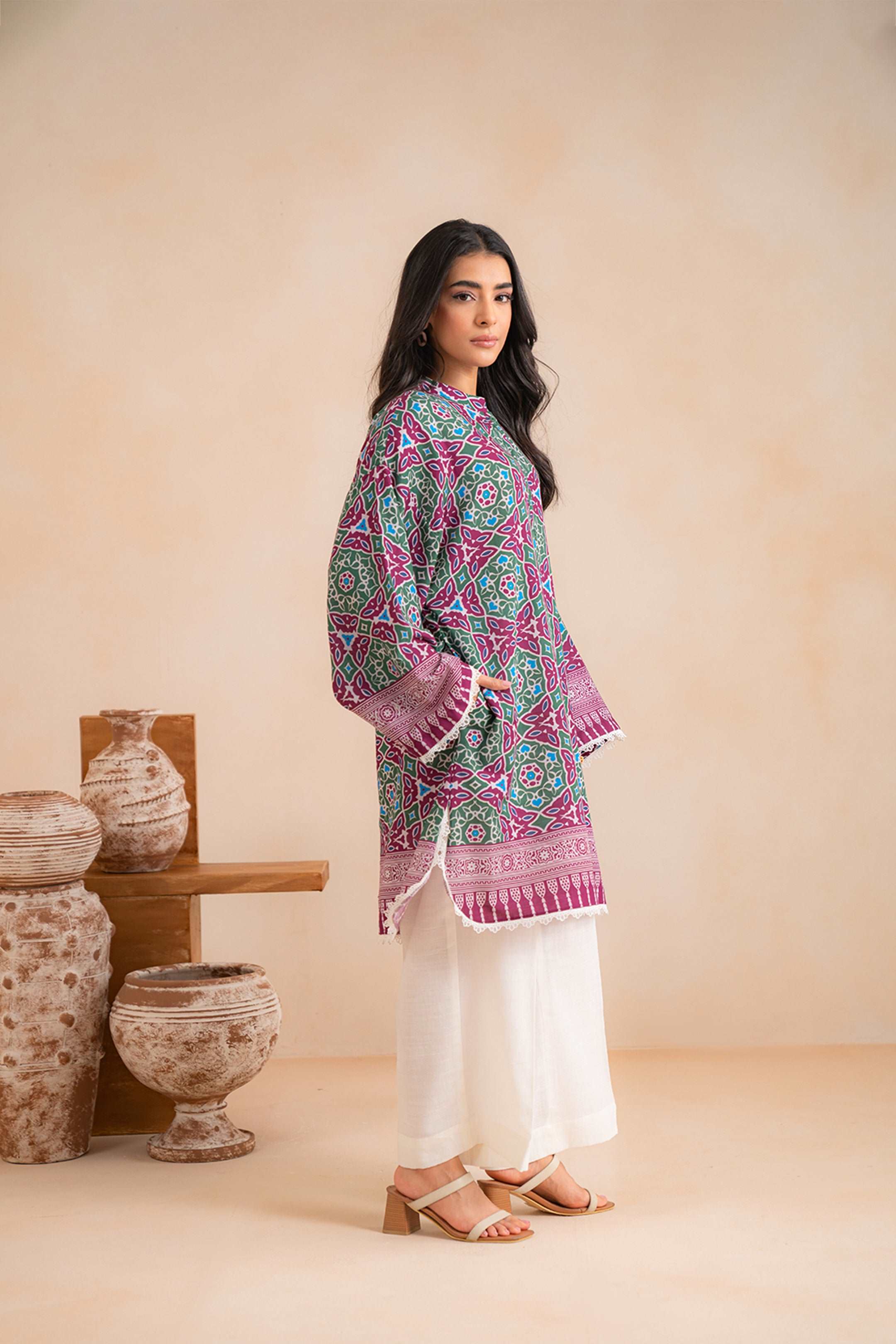 1 Piece Printed Khaddar Shirt Unstitched Winter-24