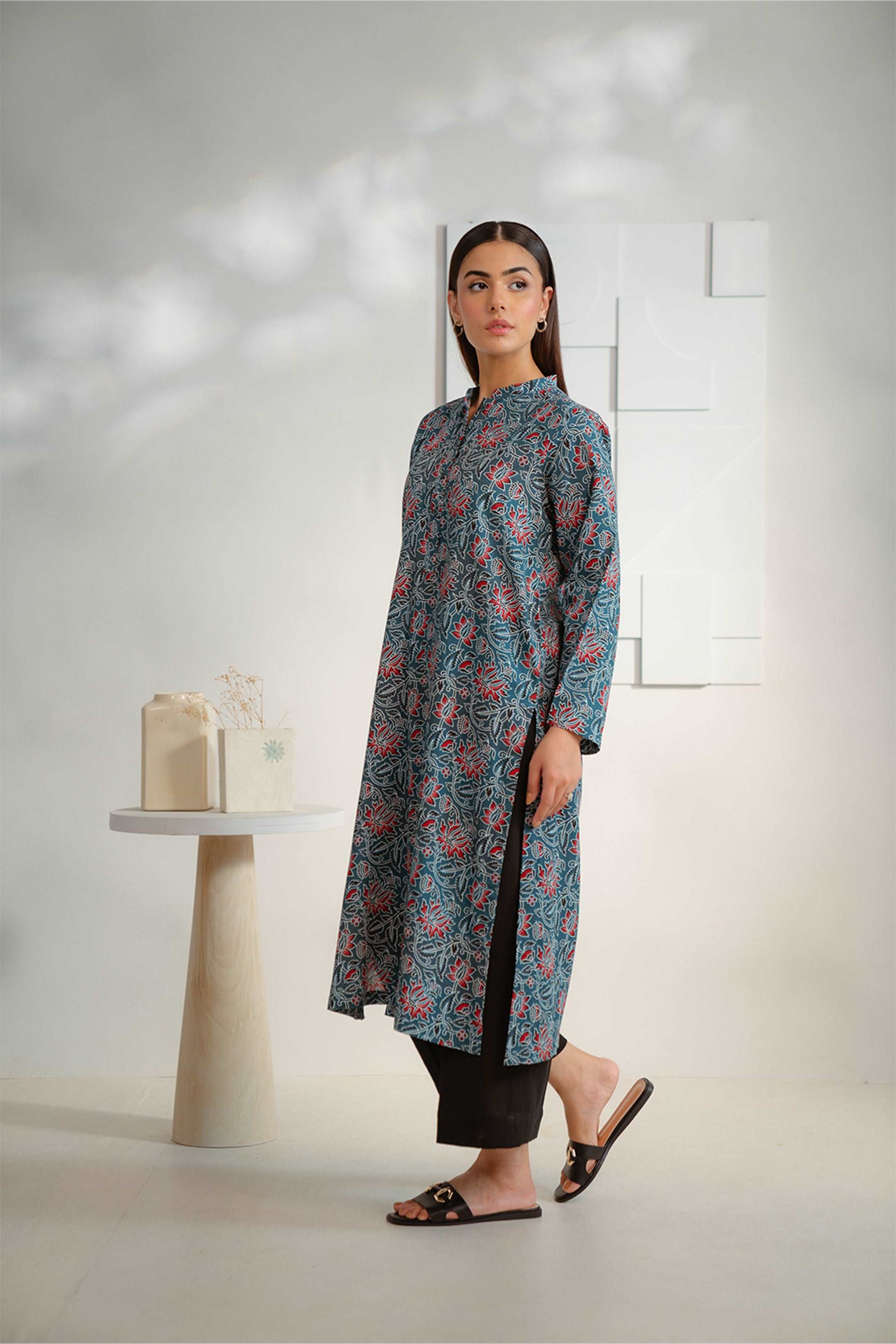 1 Piece Printed Khaddar Shirt Pret Winter-24