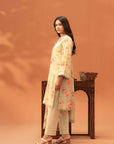 2 Piece Printed Linen Suit Unstitched Winter-24