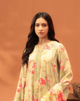 2 Piece Printed Linen Suit Unstitched Winter-24