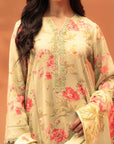 2 Piece Printed Linen Suit Unstitched Winter-24