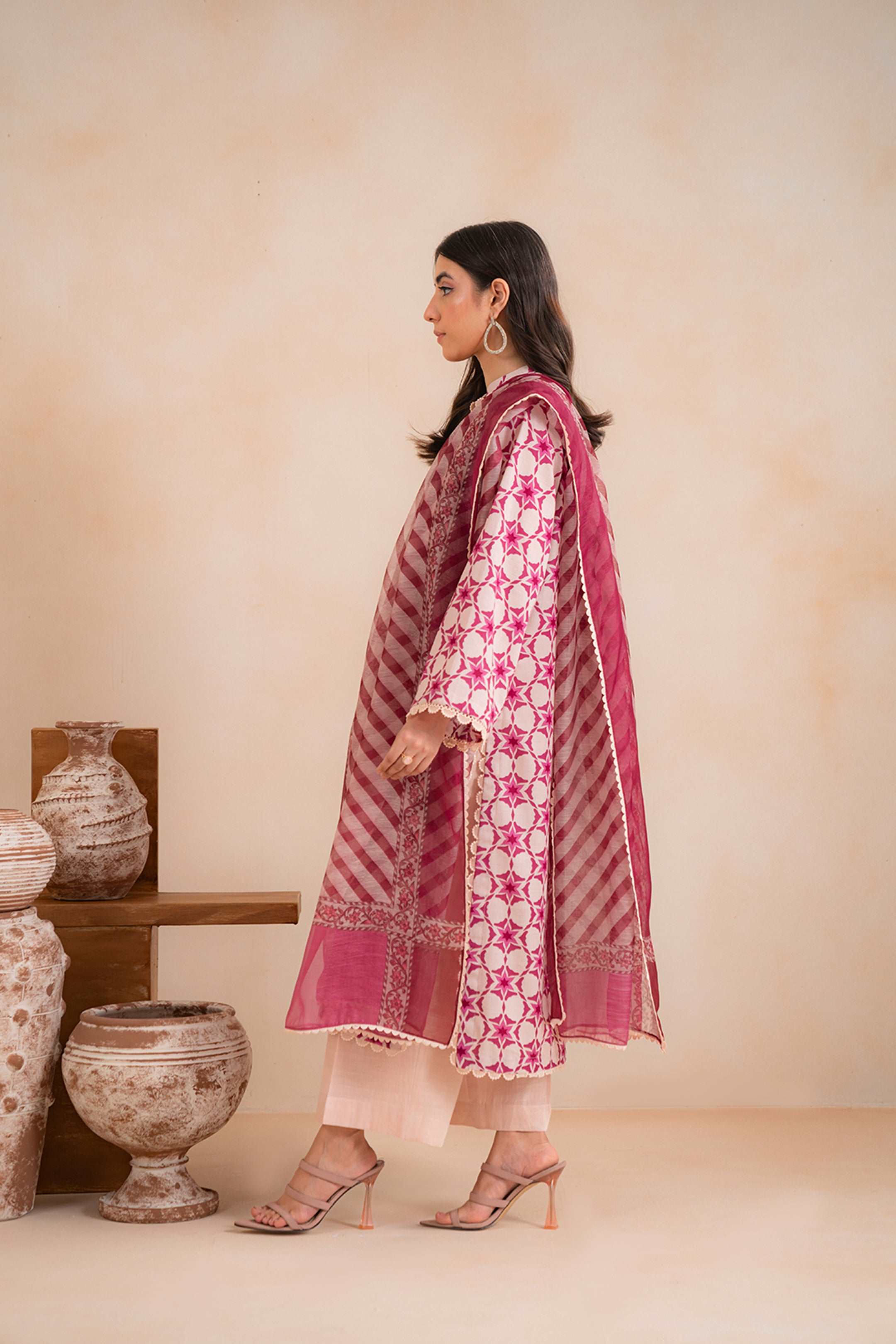 2 Piece Printed Khaddar Suit Unstitched Winter-24