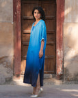 1 Piece Embroidered Silk Kaftan