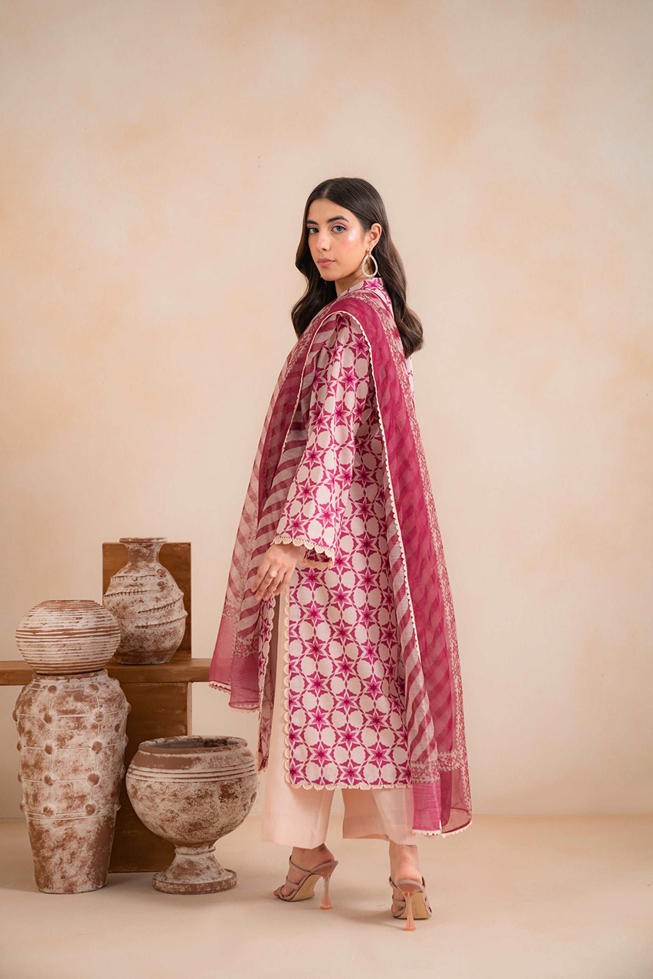 2 Piece Printed Khaddar Suit Unstitched Winter-24