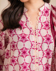 2 Piece Printed Khaddar Suit Unstitched Winter-24