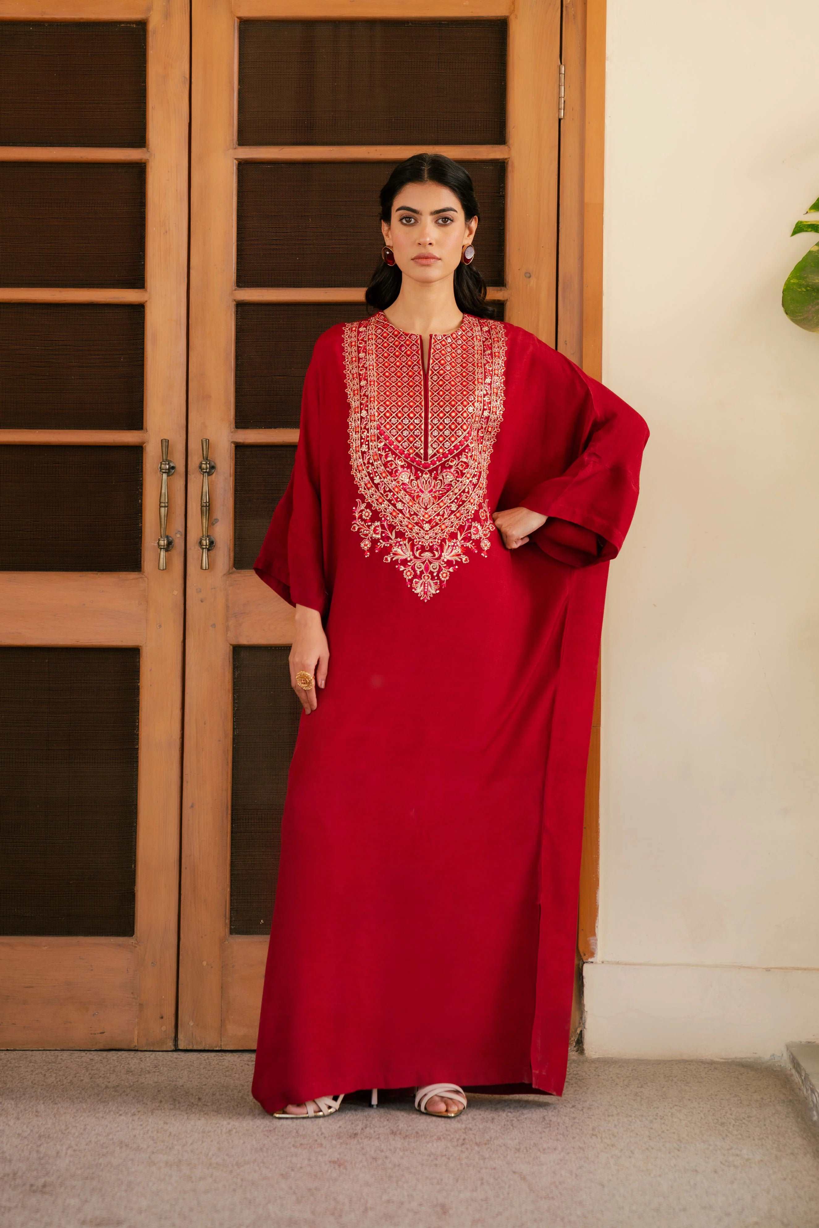 1 Piece Raw Silk Kaftan Pret Winter-24