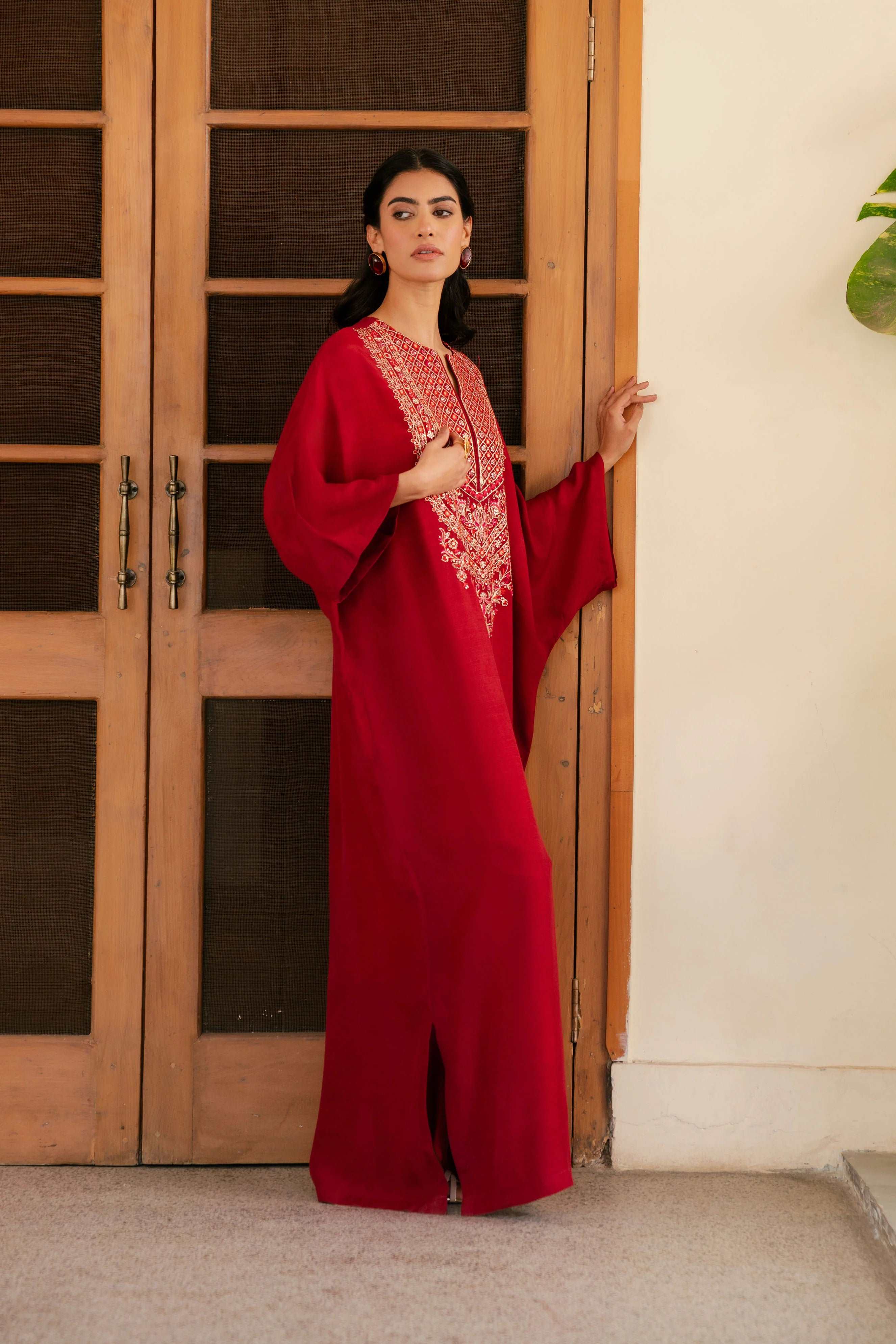 1 Piece Raw Silk Kaftan Pret Winter-24