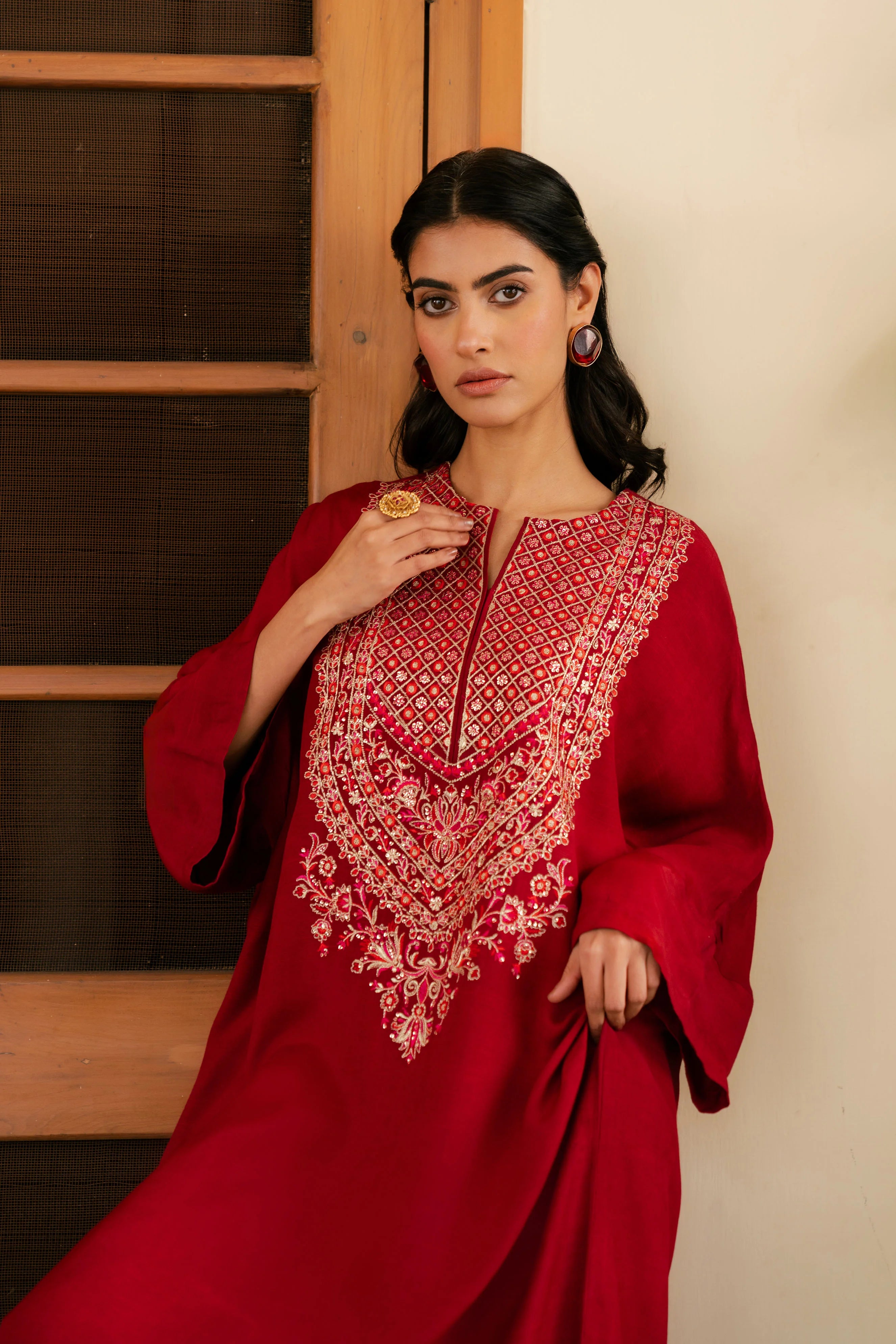 1 Piece Raw Silk Kaftan Pret Winter-24