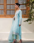 3 Piece Embroidered Raw Silk Suit