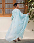 3 Piece Embroidered Raw Silk Suit