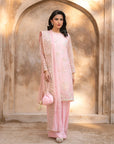 3 Piece Embroidered Organza Suit