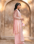 3 Piece Embroidered Organza Suit