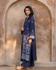 3 Piece Embroidered Linen Suit