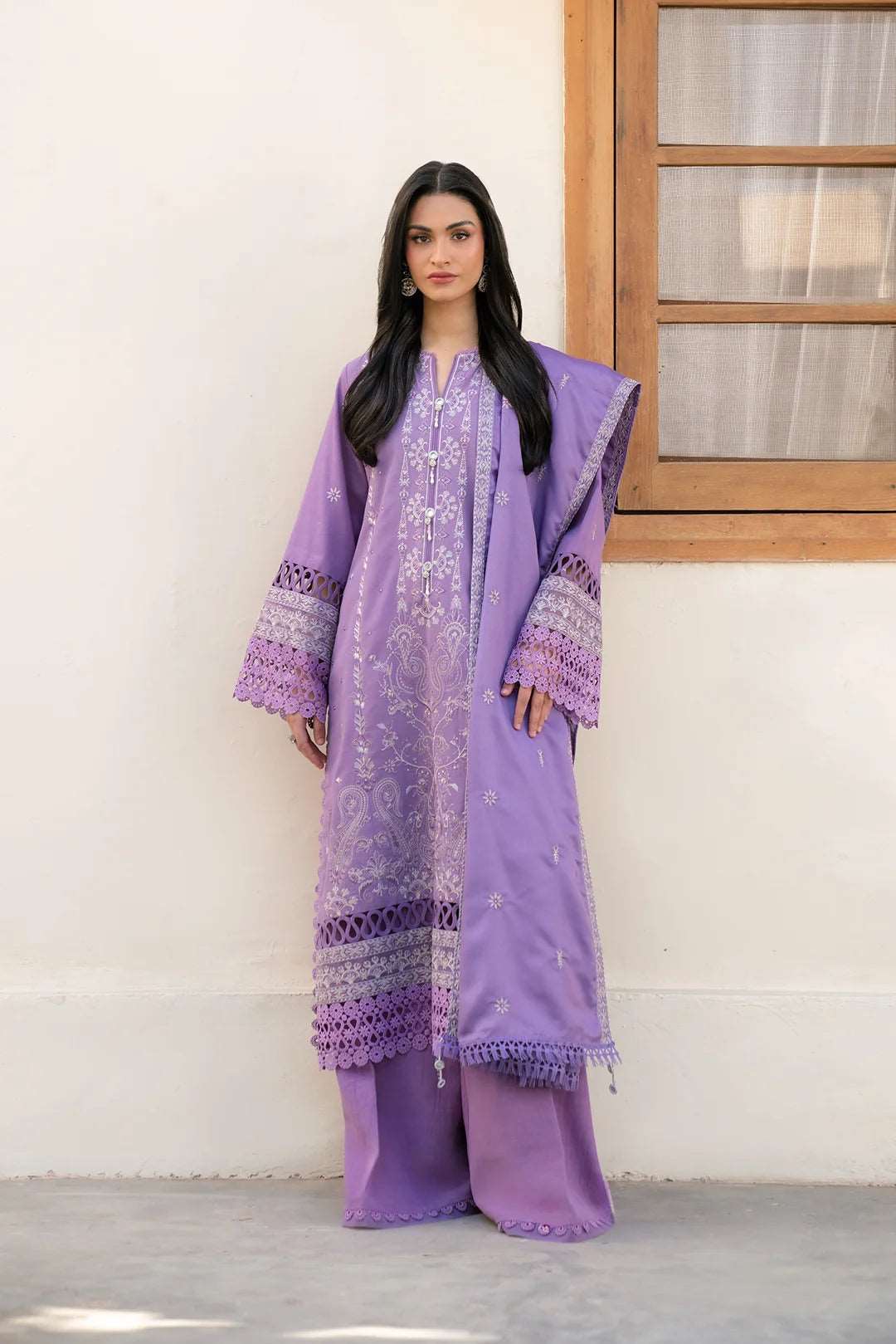 3 Piece Embroidered Khaddar Suit