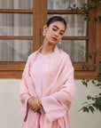 3 Piece Embroidered Raw Silk Suit