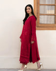 3 Piece Embroidered Cotton Net Suit