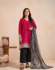 2 Piece Printed Khaddar Suit Unstitched Winter-24