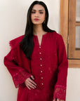 3 Piece Embroidered Cotton Net Suit