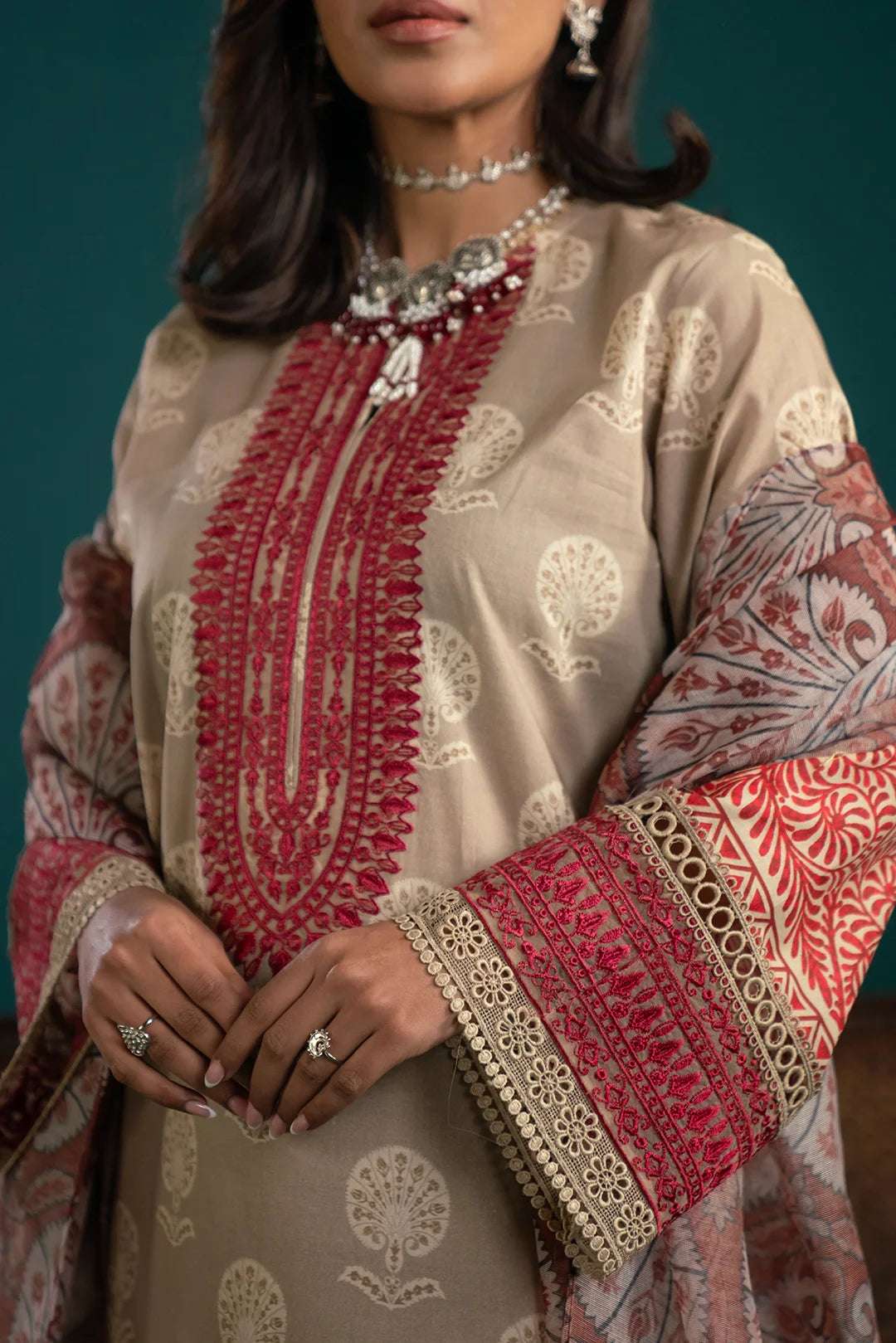 3 Piece Embroidered Lawn Suit