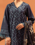 3 Piece Embroidered Khaddar Suit Unstitched Winter-24