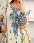 3 Piece Embroidered Raw Silk Suit