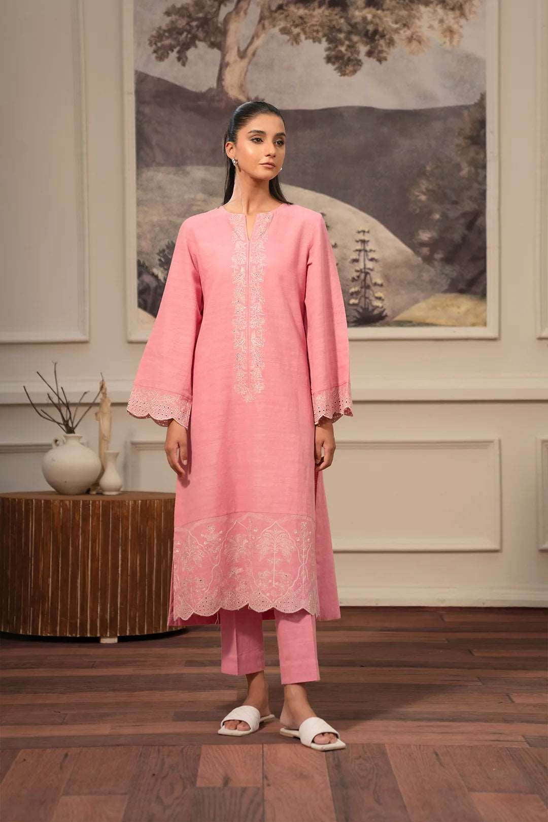 2 Piece Embroidered Khaddar Suit