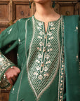 3 Piece Embroidered Linen Suit Unstitched Winter-24