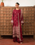 3 Piece Embroidered Dobby Suit Unstitched Winter-24