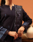 3 Piece Embroidered Khaddar Suit Unstitched Winter-24