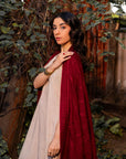 Maroon Pashmina Embroidered Shawl