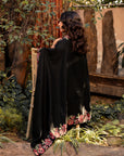 Black Pashmina Embroidered Shawl