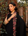 Black Pashmina Embroidered Shawl