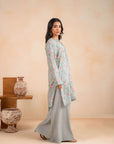 2 Piece Printed Linen Suit Unstitched Winter-24