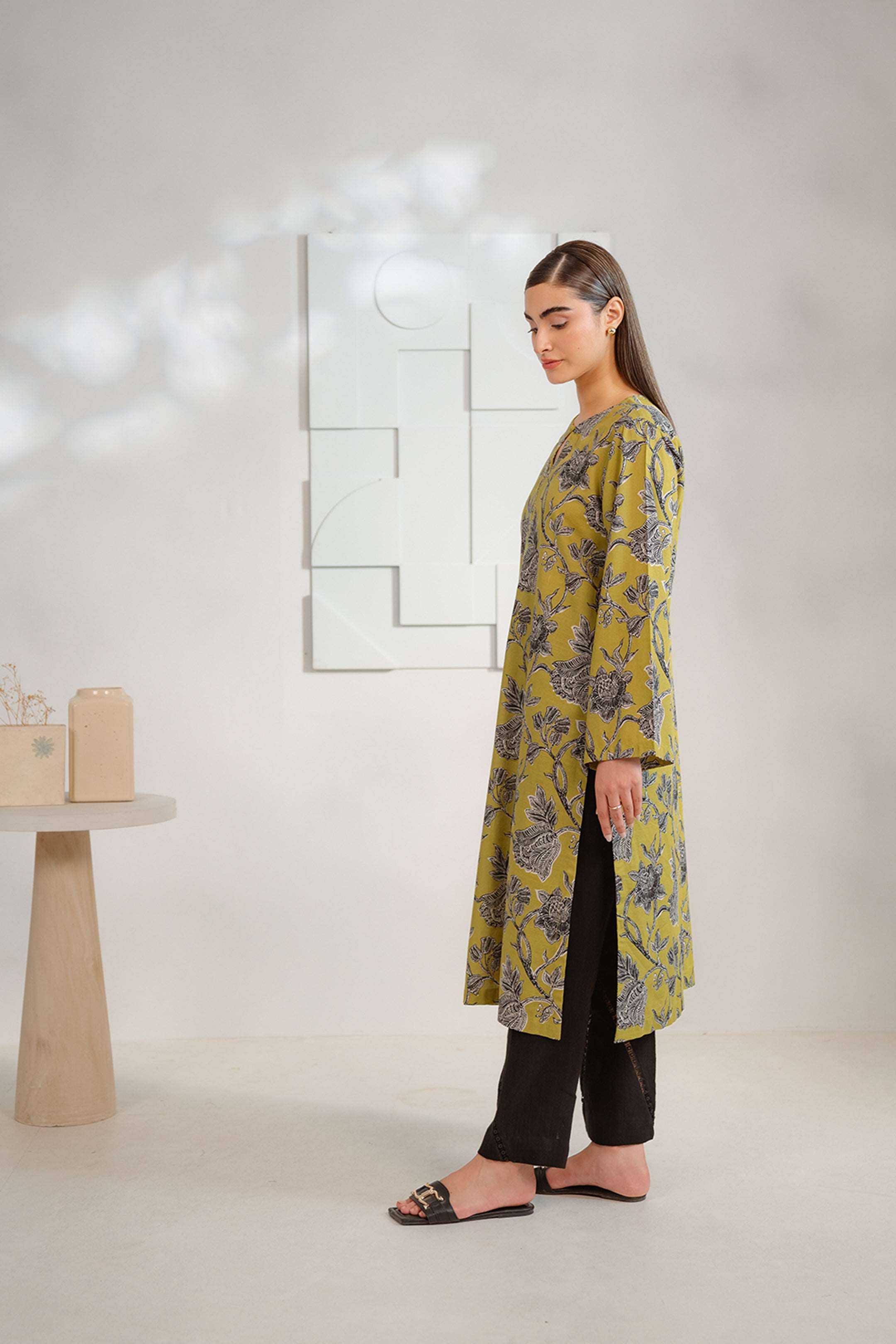 1 Piece Printed Khaddar Shirt Pret Winter-24