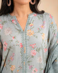 2 Piece Printed Linen Suit Unstitched Winter-24