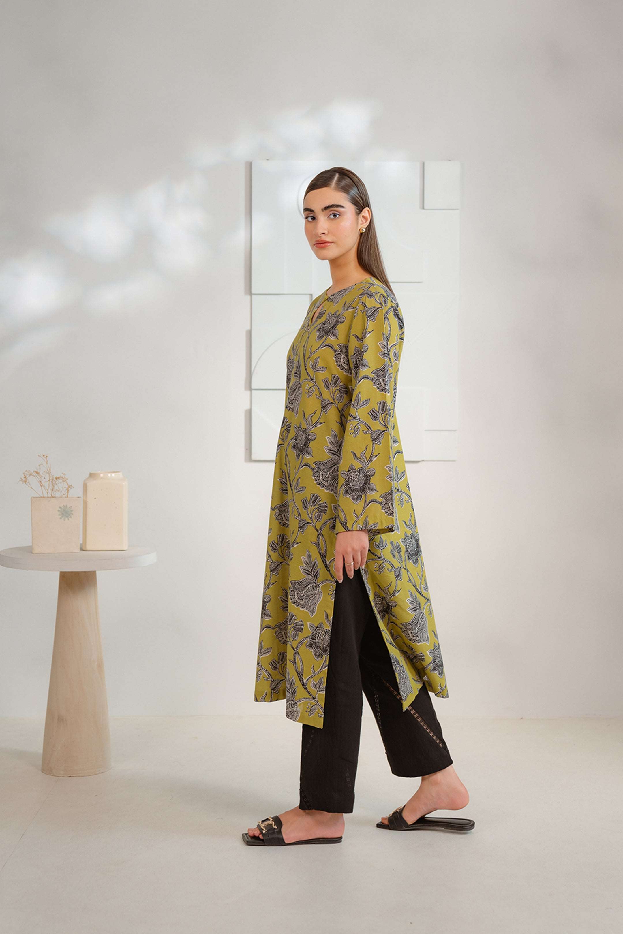 1 Piece Printed Khaddar Shirt Pret Winter-24