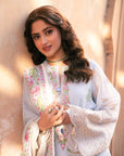 3 Piece Embroidered Cotton Net Suit