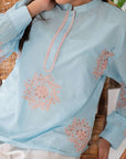 1 Piece Solid Embroidered Lawn Shirt SUMMER-24